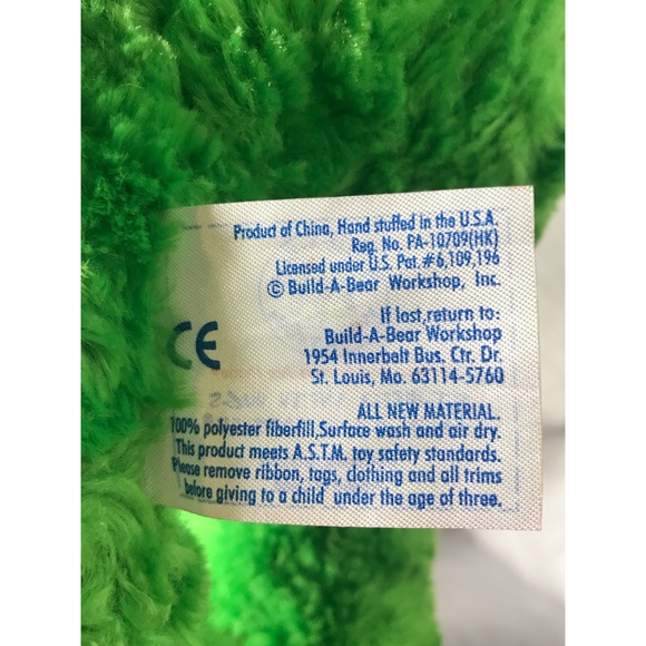 Build A Bear Friendly Frog 16" Plush Green Smiling Stuffed Animal BABW spring - Picture 7 of 9